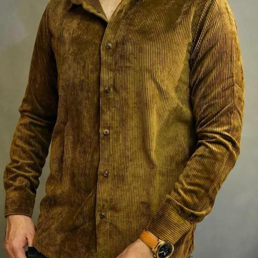 پیراهن مخمل کبریتی مردانه