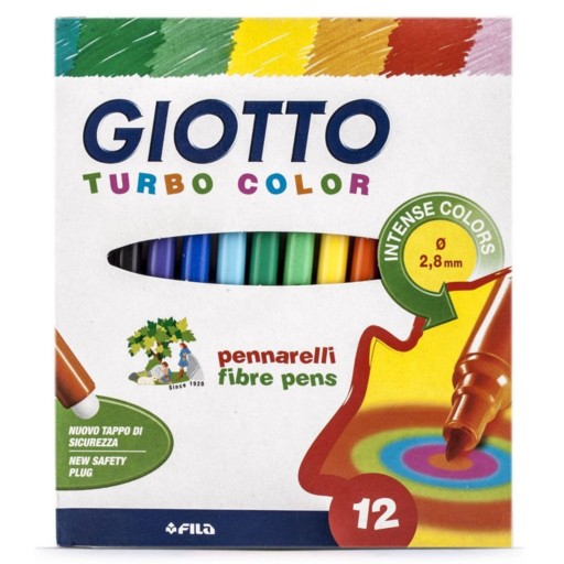 ماژیک جیوتو 12 رنگ مدل  Giotto Turbo Color