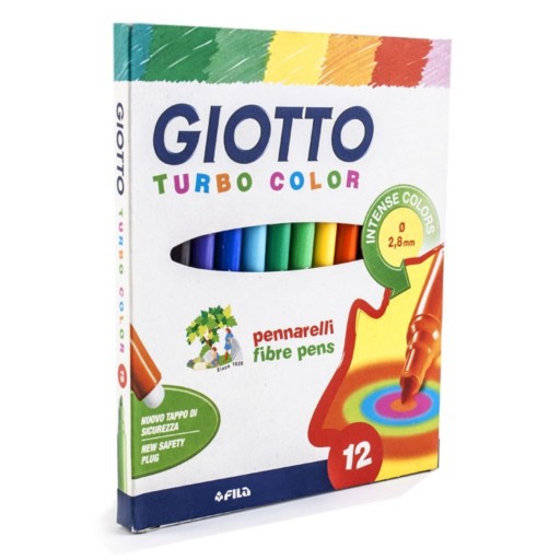 ماژیک جیوتو 12 رنگ مدل  Giotto Turbo Color