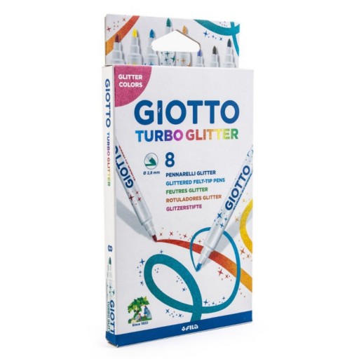 ماژیک اکلیلی 8 رنگ جیوتو توربو گلیتر - Giotto Turbo Glitter