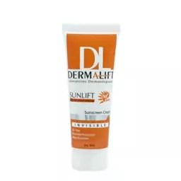 کرم ضد آفتاب پوست خشک بی رنگ درمالیفت (Dermalift) حجم 40mL