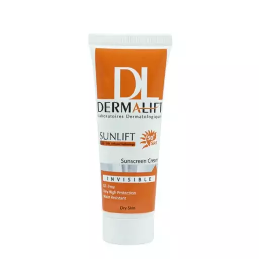 کرم ضد آفتاب پوست خشک بی رنگ درمالیفت (Dermalift) حجم 40mL