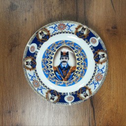 نعلبکی چینی ناصری 6 گل سرمه ای در بسته 6 عددی 