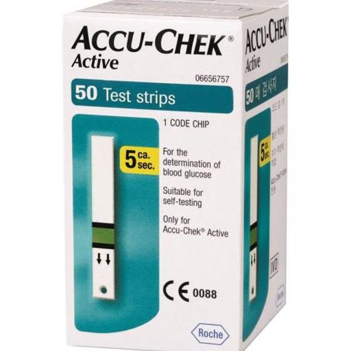 نوار تست قند خون اکوچک  آکیوچک اکتیو بسته 50عددی Accu-chek Active