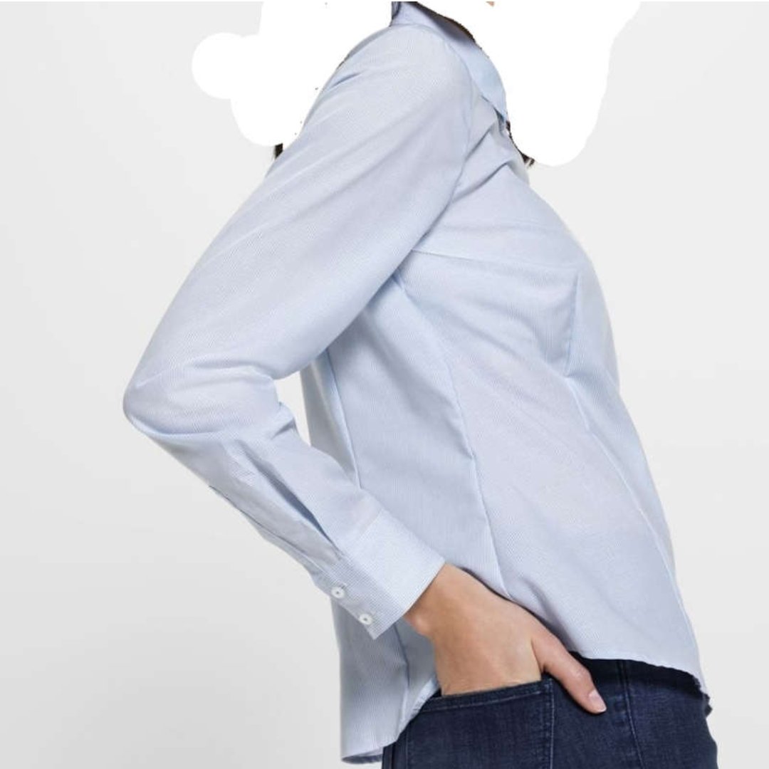 شومیز زنانه اسمارا سفید آبی راه راه