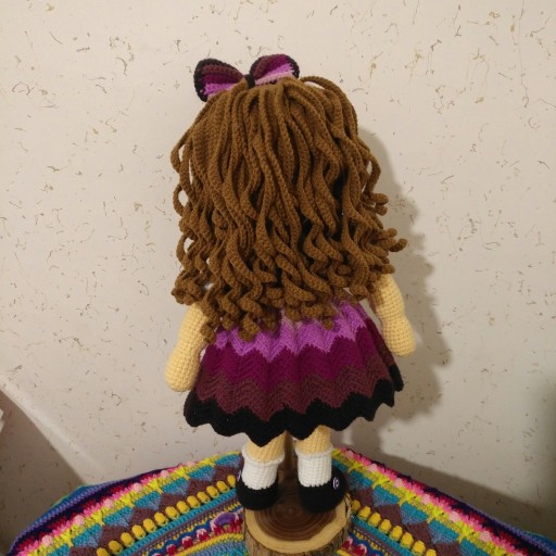 اسباب بازی عروسک بافتنی کاموایی دخترانه ساینا