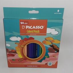 مداد رنگی 24 رنگ پیکاسو جعبه مقوایی 