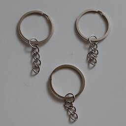 حلقه جاکلیدی نقره ای با زنجیر (فروش بصورت دونه ای)