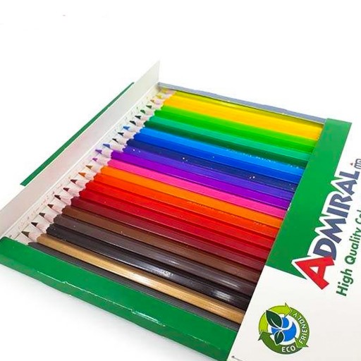 مداد رنگی 24 رنگ ادمیرال جعبه مقوایی