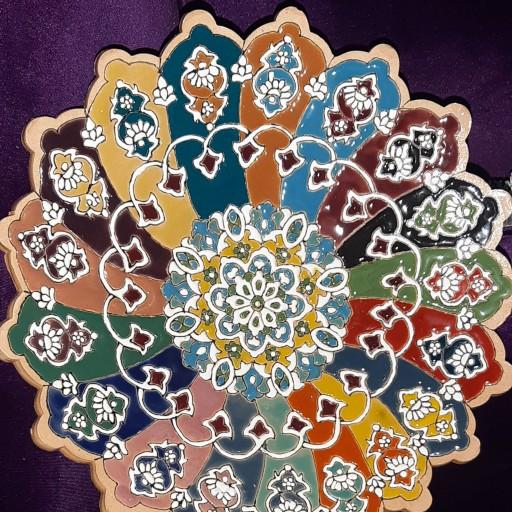 ظروف میناکاری شده که برای میوه خوری و شکلات خوری استفاده میشود و وجود این محصولات سنتی در خانه نشانگر هنر سنتی ایران است