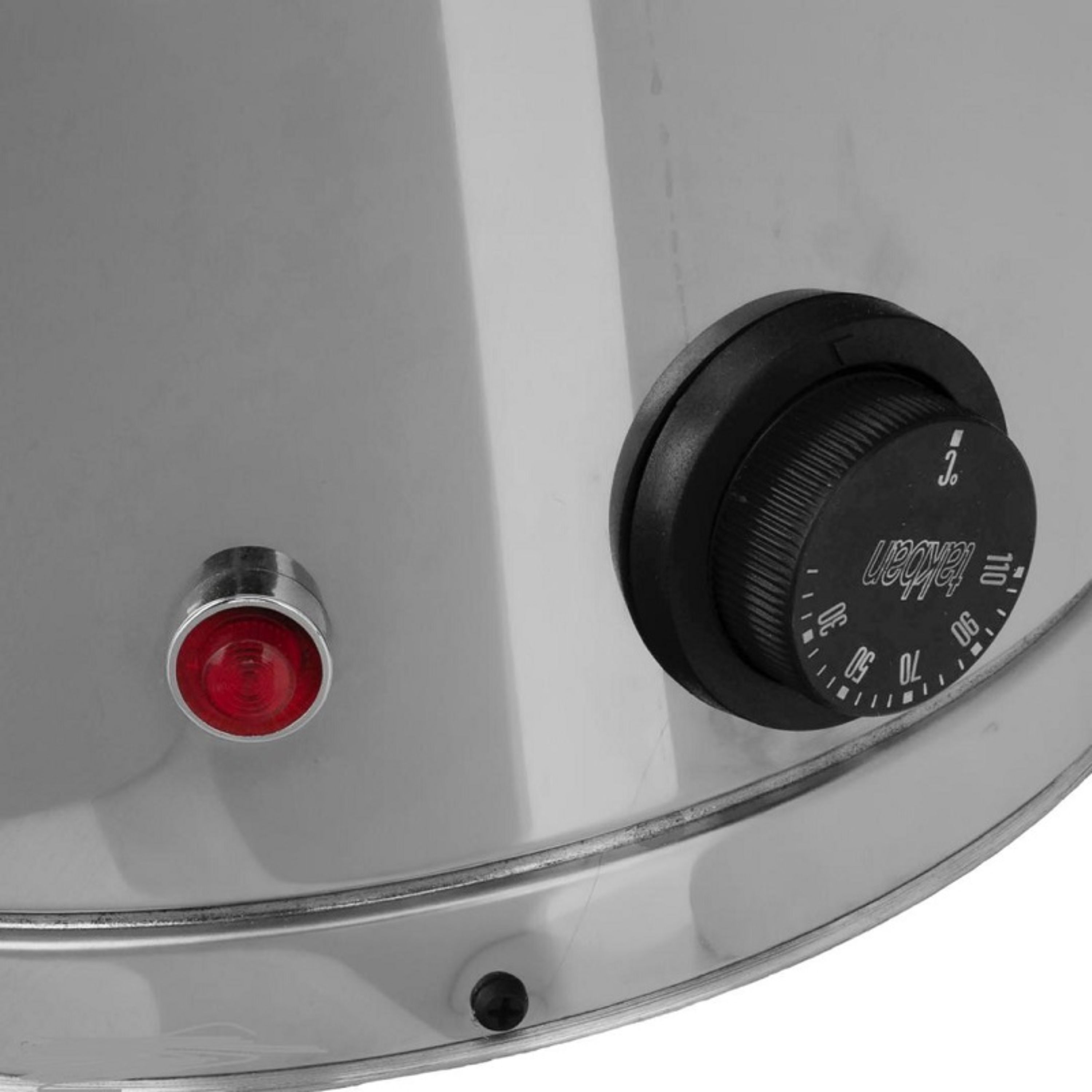 سماور 50 لیتری برقی دوجداره صنعتی استیل 304 با شیر برنجی دارای قطعکن