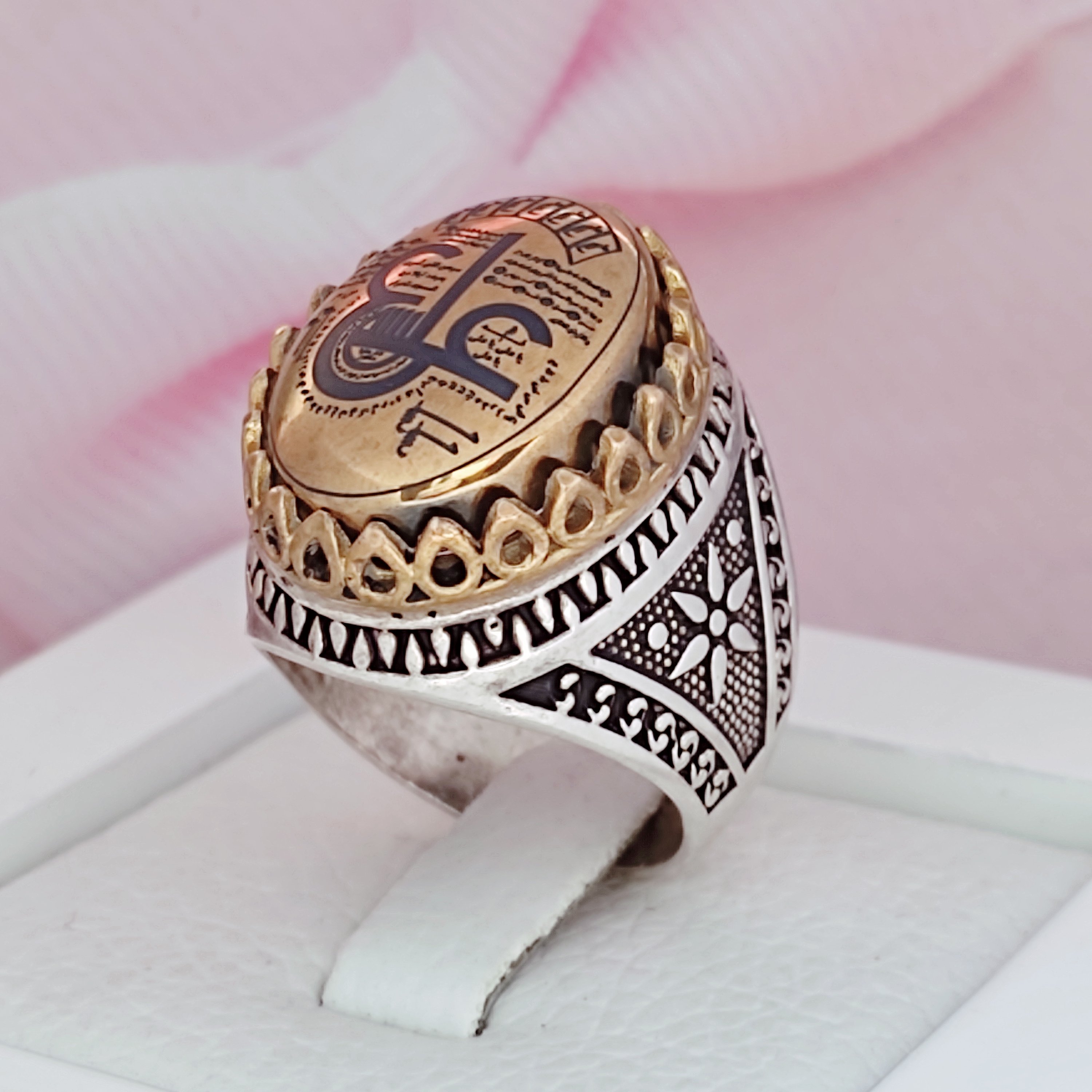 انگشتر مردانه حدید عین علی 6 پر 