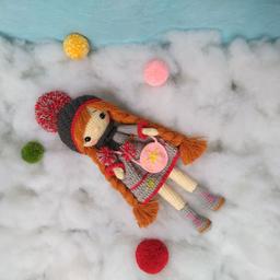 عروسک بافتنی دختر دونه برف 