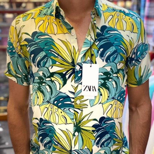 پیراهن هاوایی درجه یک پارچه خارجی