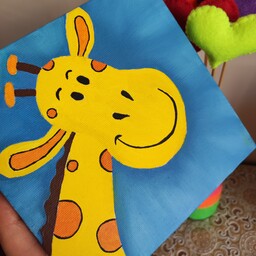 نقاشی فانتزی حیوانات رنگ روغن  مخصوص هدیه به کودکان سایز  20 در20