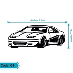 برچسب ماشین طرح ماشین اسپرت رنگ مشکی کد C4