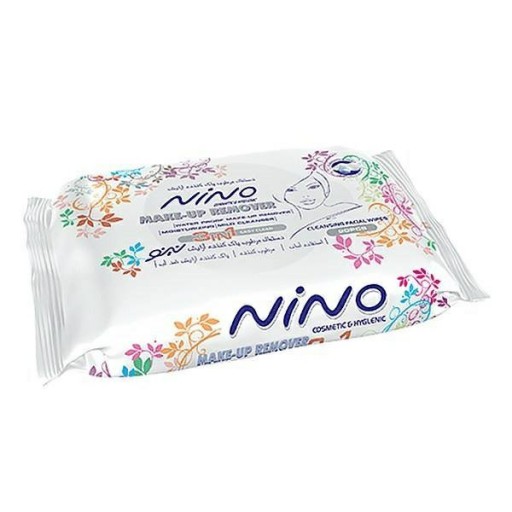 دستمال مرطوب پاک کننده آرایش نینو مدل 3In1- بسته 20 عددی