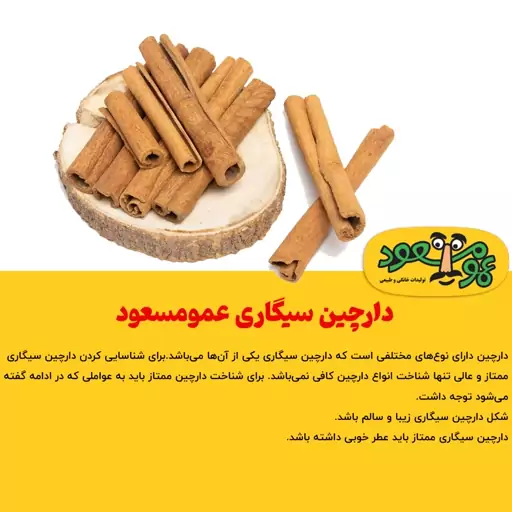 دارچین سیگاری درجه یک عمومسعود بسته 50 گرمی