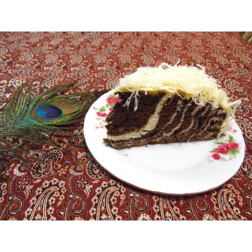 کیک پشمکی ویژه یلدا خانگی نیم کیلویی