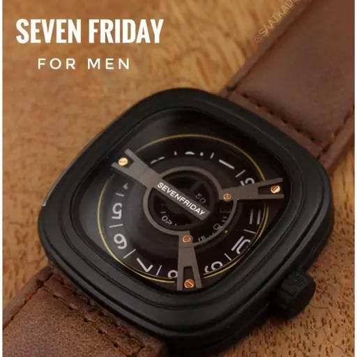 ساعت مردانه سون فرایدی sevenfriday صفحه مربع عمده و تک