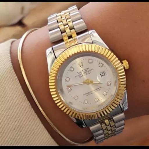 ساعت ست رولکس مردانه زنانه صفحه سفید Rolex