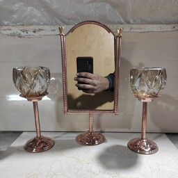 آینه شمعدان تمام مس (پخش عمده و تکی)