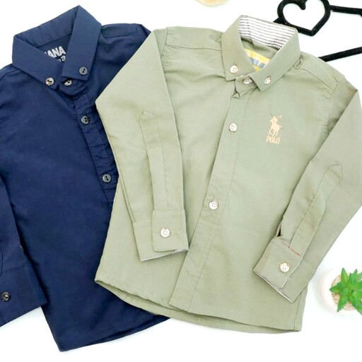 پیراهن مجلسی پسرانه جنس بنگال کش  سایز 1 تا 10 سال در دو رنگ آبی تیره و سبز یشمی روشن با قیمت عالی