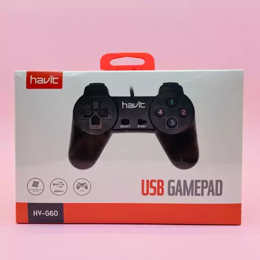 دسته بازی هویت  G60 سیم دار مدل   HAVIT HV- G60 GAMEPAD (( فروش ویژه ))