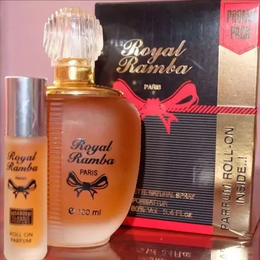 ادکلن مردانه رویال رمبا Royal Ramba بهمراه عطر روغنی جیبی غلطکی