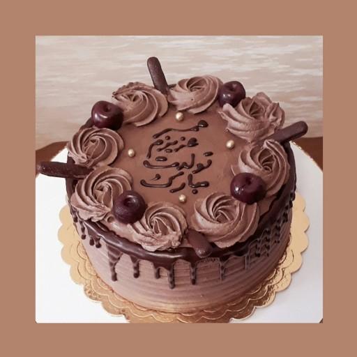 کیک خامه ای شکلاتی 9