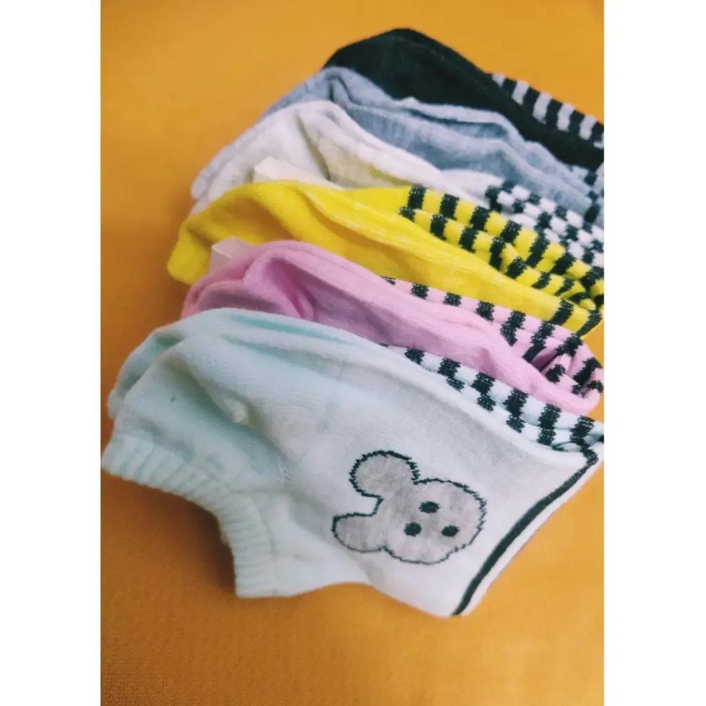 جوراب مچی راه راه طرح موش