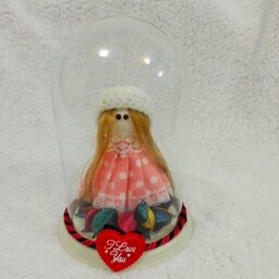 پک هدیه ولنتاین و تولد شیشه فلکسی با عروسک روسی 
