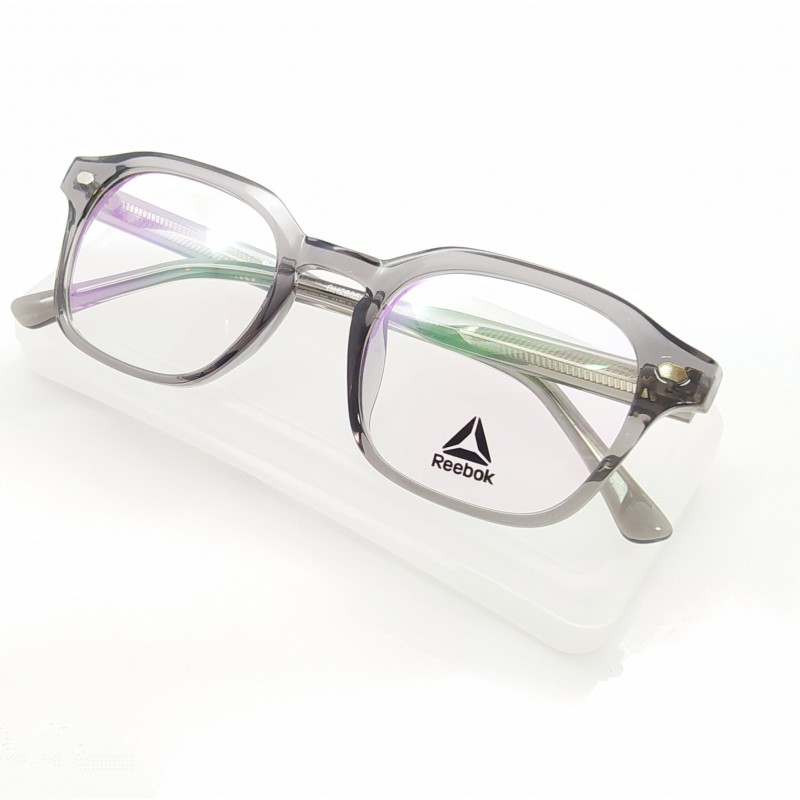 عینک طبی برند REEBOK جنسیت فریم تمام قاب کائوچو استید دسته داخل فلز قابلیت ساخت انواع عدسی طبی را دارد