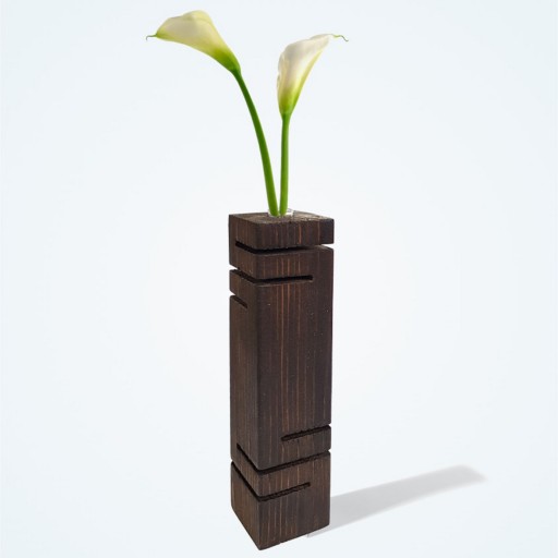گلدان چوبی مدل ستون