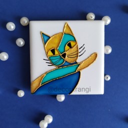 پیکسل مگنتی طرح گربه برای روی یخچال (ابعاد مربع 5 سانت)