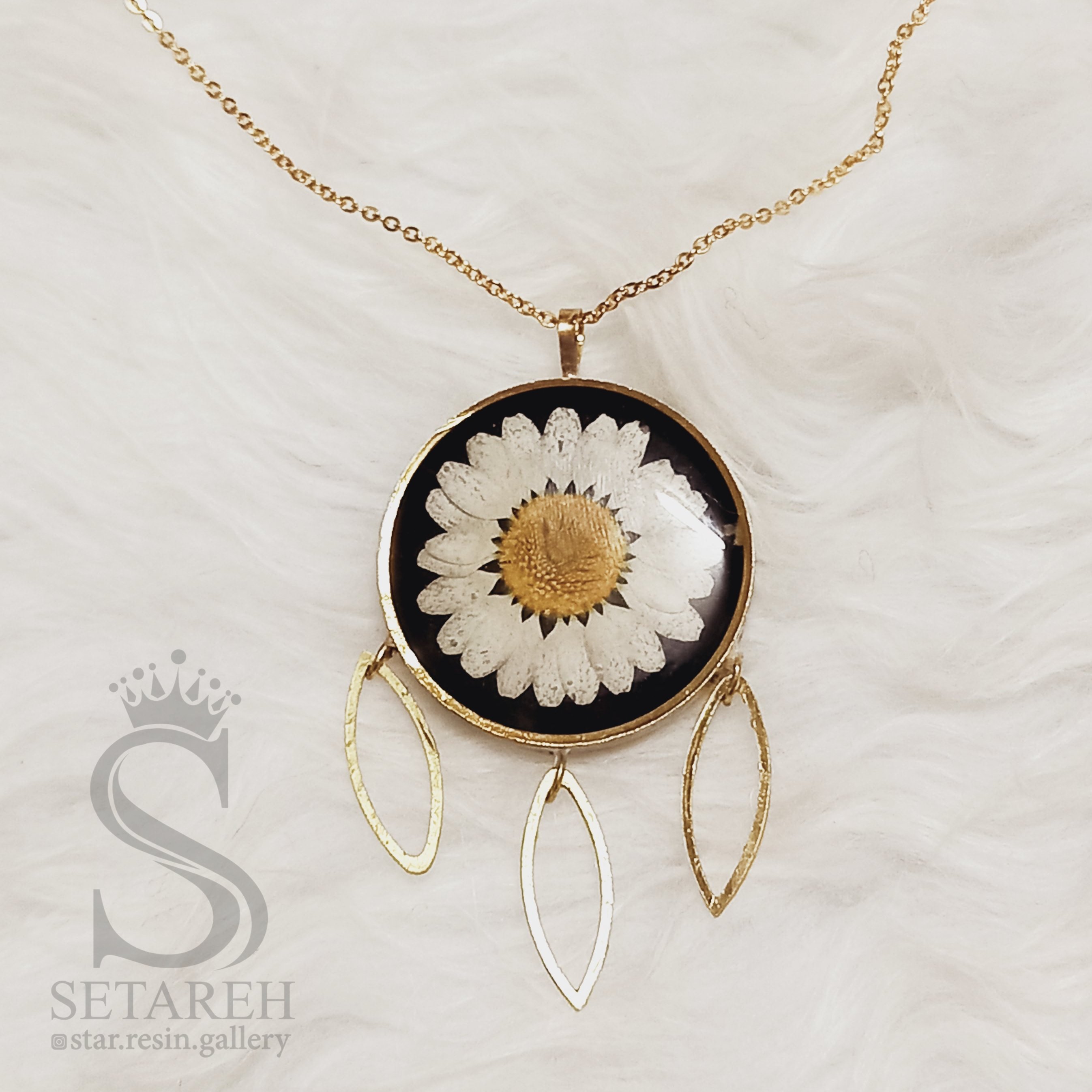 گردنبند بابونه ،رومانتویی ؛ آویز