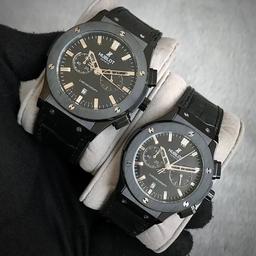 ساعت مچی ست مردانه و زنانه هابلوت مشکی hublot