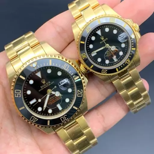 ساعت مچی ست مردانه و زنانه رولکس سابمارینر رنگبندی قاب آبی rolex