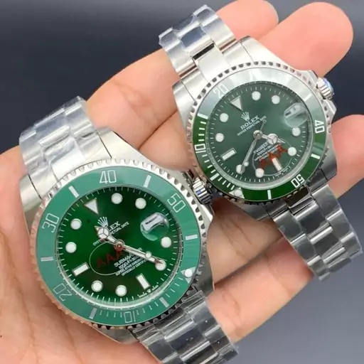 ساعت مچی مردانه و زنانه ست رولکس رنگبندی نقره ای Rolex