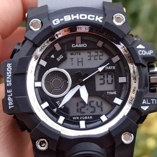 ساعت مچی مردانه و پسرانه طرح جیشاک رنگ طوسی G shock 