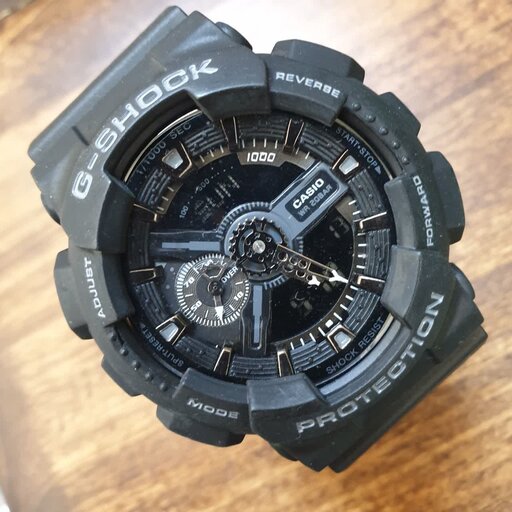 ساعت مچی مردانه و پسرانه کاسیو جی شاک سیاه رنگ .. CASIO G-SHOCK 