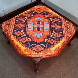 رومیزی مخمل  100x100 طرح سارای آرت مان