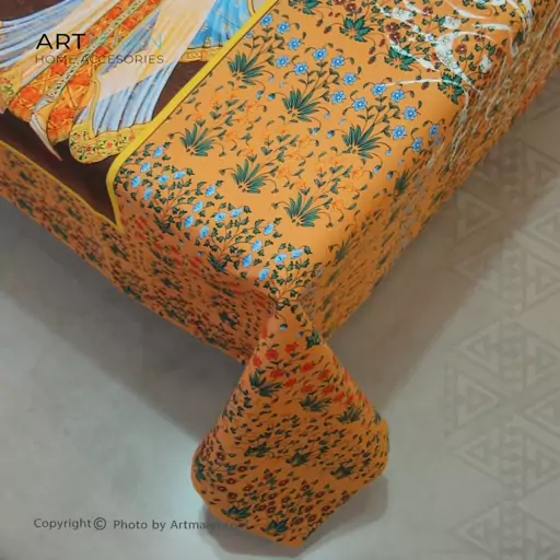 رومیزی مخمل  100x100 طرح رقص بهار آرت مان