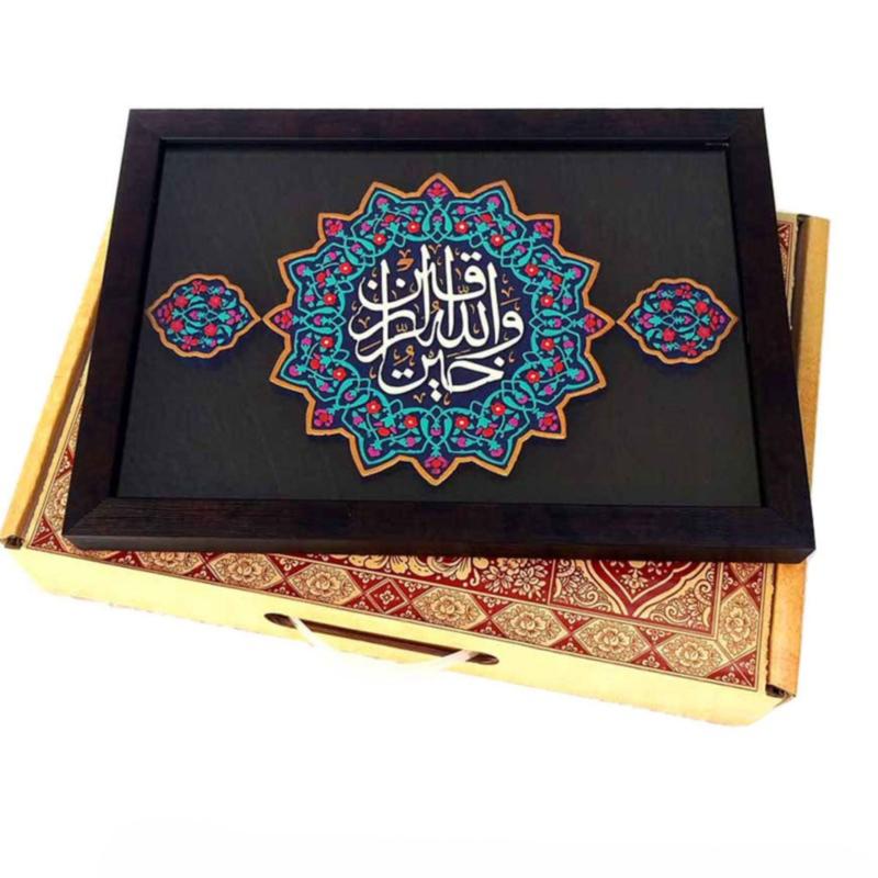 تابلو و الله خیر الرازقین  نقش برجسته دستساز 133به همراه جعبه کادویی تابلو مذهبی