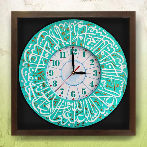 ساعت دیواری زیارت امام حسین (ع) دستساز  202 نقش برجسته کادویی هدیه جهیزیه عروس 
