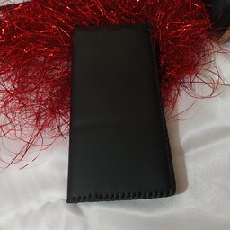 کیف پول کتی دستدوز با چرم مصنوعی قابل سفارش با چرم طبیعی