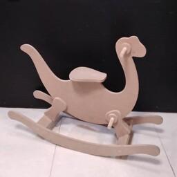 راکر چوبی طرح دایناسور  مناسب اسباب بازی و سیسمونی کودک رنگاچوب