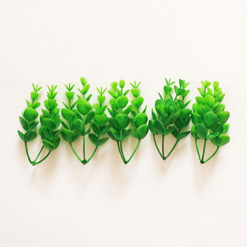 برگ مصنوعی 3 شاخه مدل شمشاد رنگ سبز بسته 15 عددی