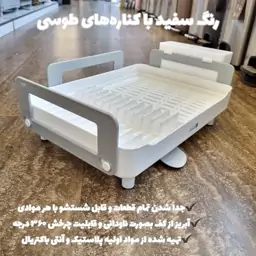 آبچکان و جاظرفی روکابینتی کنتراست یک طبقه رنگ سفید طوسی