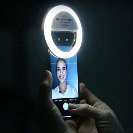 رینگ لایت سلفی گرفتن مناسب گوشی موبایل دارای سه نور با شدت مختلف مدل SELFI_NOOR